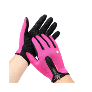 Gant tactile femme rose